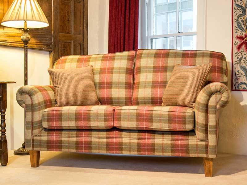 red tartan sofa bed